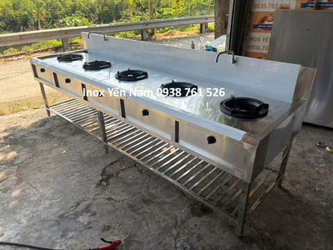 Bếp Á 5 Họng Công Nghiệp Inox 304 