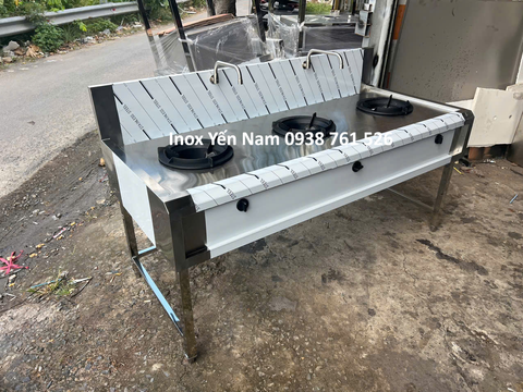  Bếp Ga Công Nghiệp 3 Họng Inox 304 