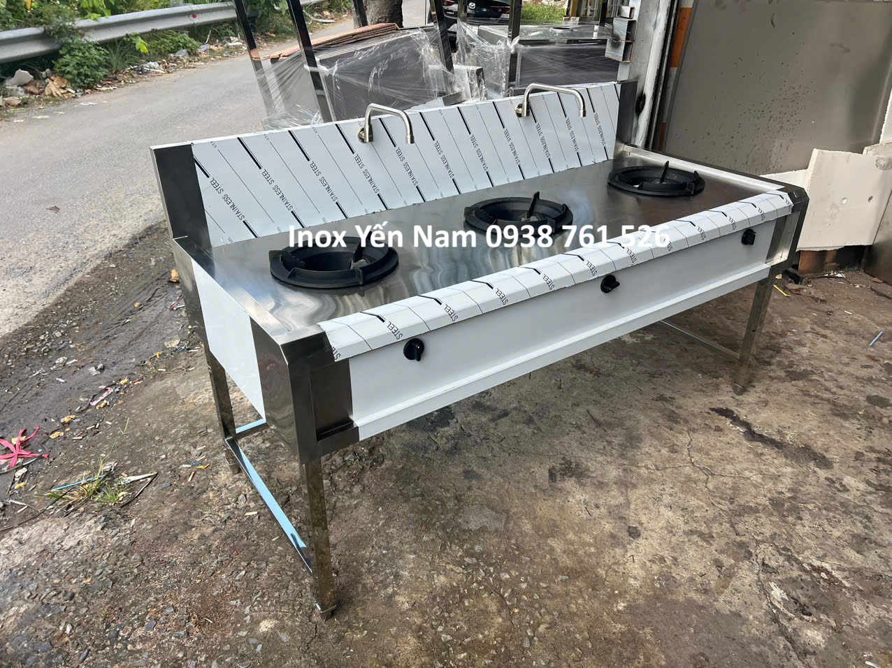  Bếp Ga Công Nghiệp 3 Họng Inox 304 