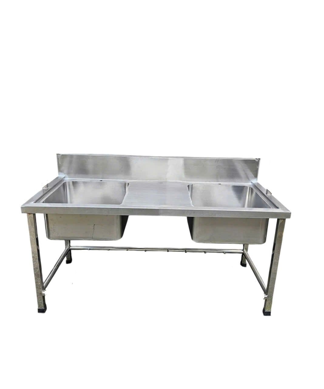  Chậu Rửa Inox Công Nghiệp 2 Hộc Giữa GP1678 