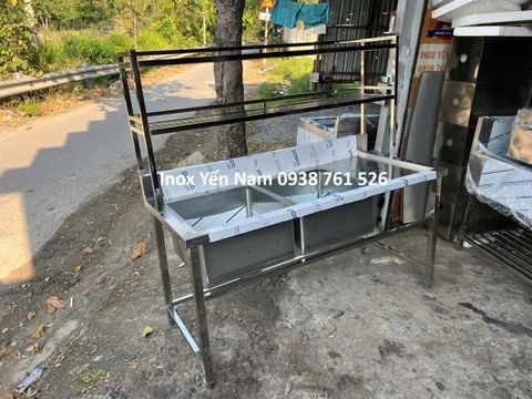  Chậu Rửa Công Nghiệp 2 Hộc Kệ TK16716 