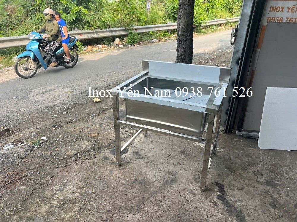  Chậu Rửa Inox Công Nghiệp 1 Hộc To T1278 
