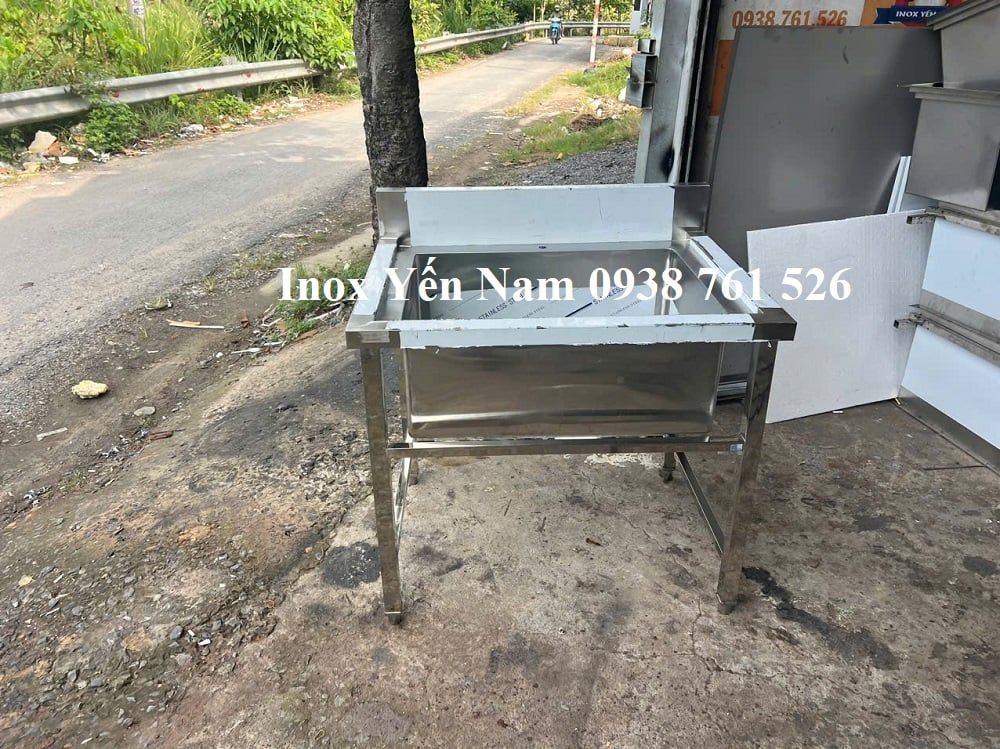  Chậu Rửa Inox Công Nghiệp 1 Hộc To T1278 