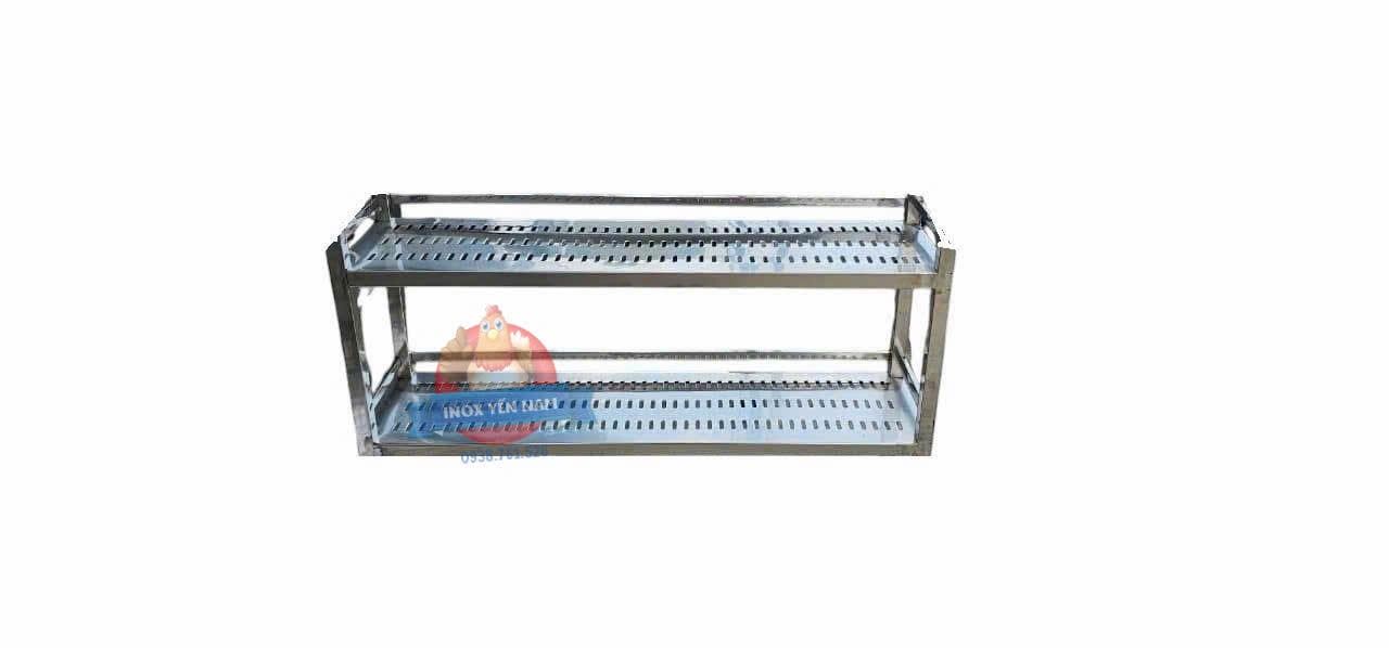 Kệ Inox 2 Tầng Treo Tường CNC134 