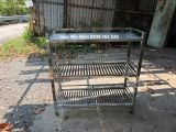  Kệ Inox 3 Tầng Phẳng kết hợp song PS15512 