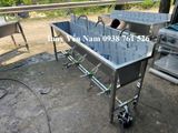  Máng rửa tay inox 1m8 có 4 vòi đạp chân MR18 