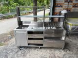  Quầy pha chế inox 1 vòi 1m8 