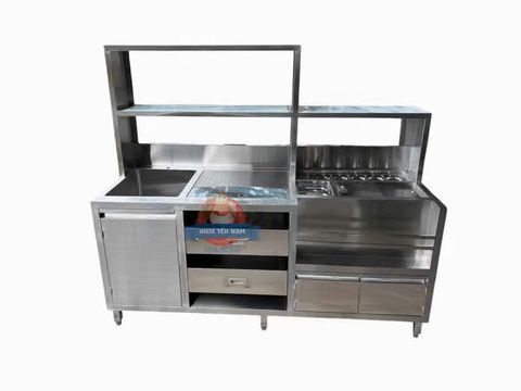  Quầy pha chế inox 1 vòi 1m8 