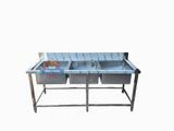  Chậu Rửa Công Nghiệp 3 Hộc 6 chân SS1878 