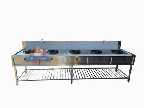 Bếp Á 5 Họng Công Nghiệp Inox 304 