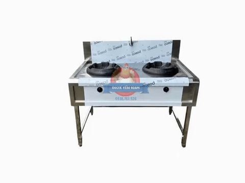  Bếp Ga Công Nghiệp Đôi 2 Họng Kiềng Gang 
