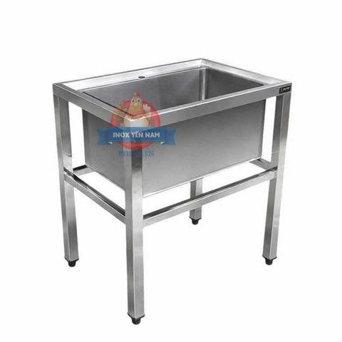  Chậu rửa công nghiệp 1 hộc không gáy 
