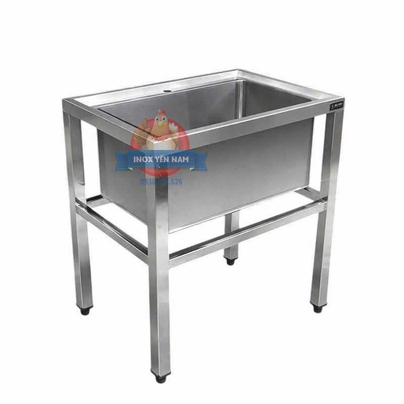  Chậu rửa công nghiệp 1 hộc không gáy 