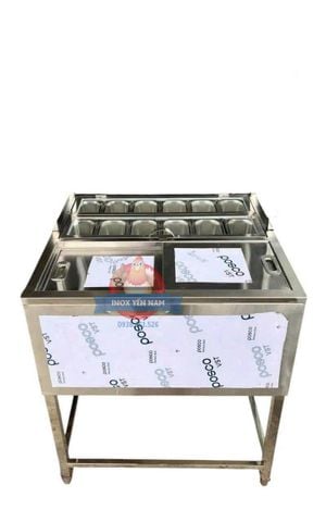  Thùng Đá Inox 12 khay 1/9 nắp kiếng NK19 