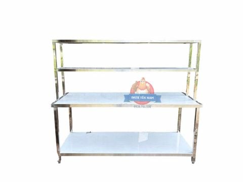  Bàn inox 2 tầng kệ giữa KG168 
