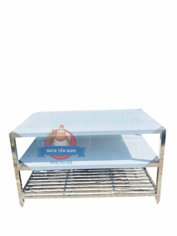  Bàn Inox 3 Tầng phẳng song dài PSD168 