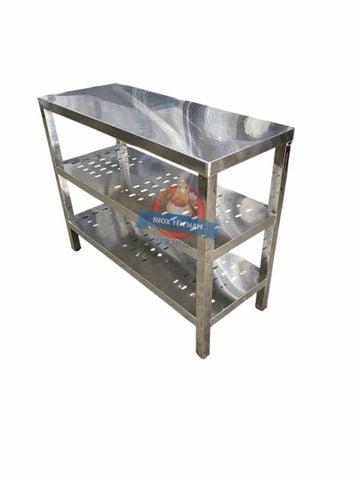  Kệ Inox 3 Tầng Phẳng CNC152 