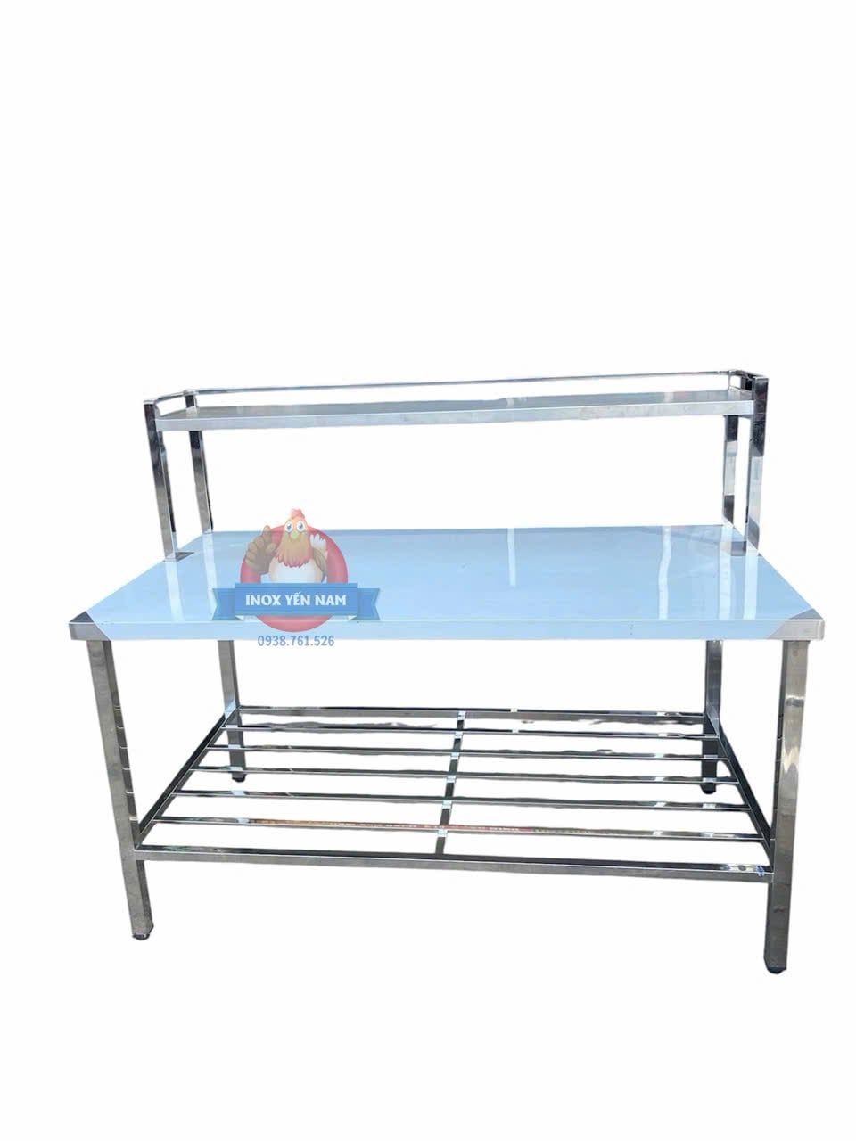  Bàn Inox 1 Tầng kệ trên 1 tầng KT1268 
