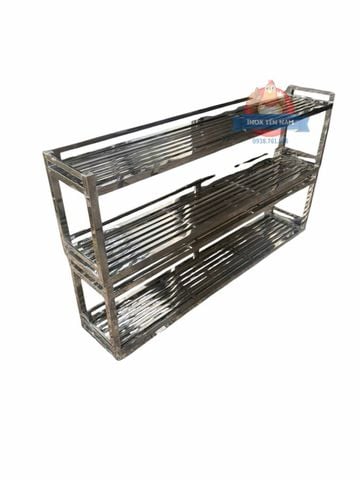  Kệ Inox 3 Tầng Treo Tường Song Dài SD38 