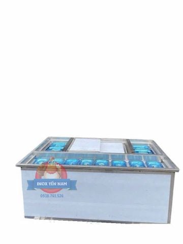  Thùng Đá Inox Âm 12 Khay Giữa KG954 