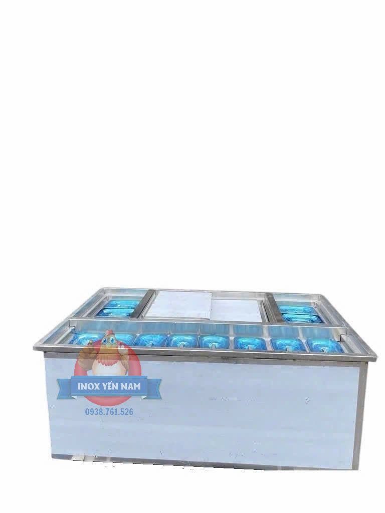  Thùng Đá Inox Âm 12 Khay Giữa KG954 