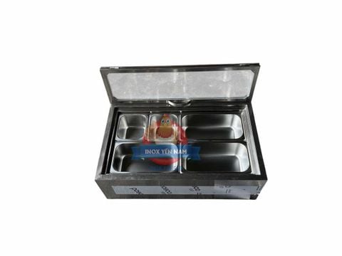  Thùng đá inox giữ lạnh 5 khay kiếng 5KK 