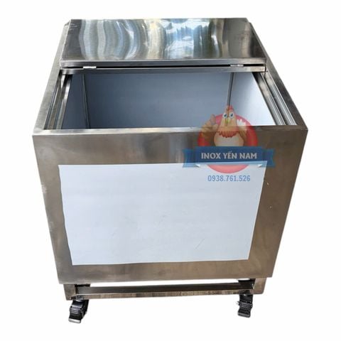 Thùng Đá Inox bánh xe nắp mở NM77 