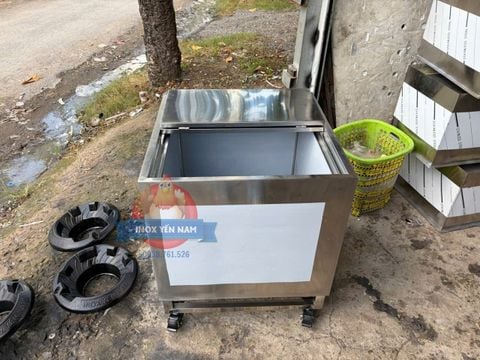  Thùng Đá Inox bánh xe nắp mở NM77 