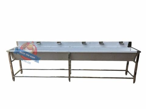  Bồn rửa tay inox 3m 5 khay đựng xà phông XP3 
