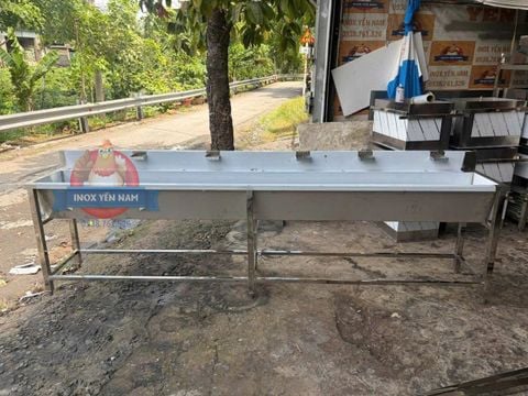  Bồn rửa tay inox 3m 5 khay đựng xà phông XP3 