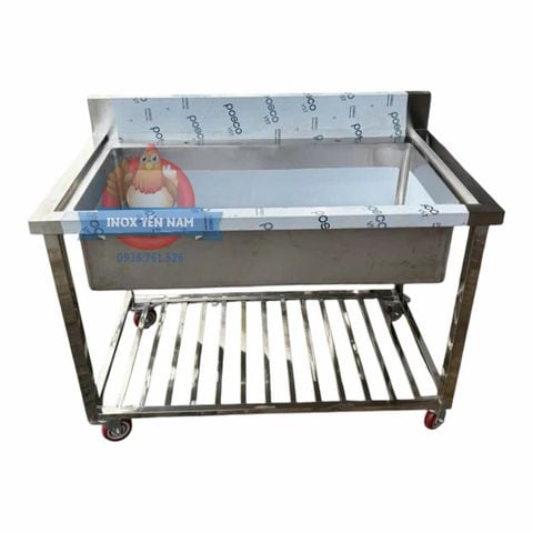  Chậu Rửa Công Nghiệp 1 Hộc 1m2 Lớn Bánh Xe LB12 