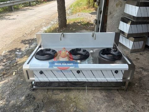  Bếp á 3 họng gang 1m6 chân lùn 500 mm CL500 