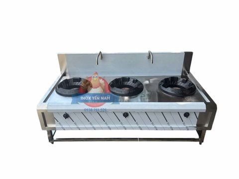  Bếp á 3 họng gang 1m6 chân lùn 500 mm CL500 