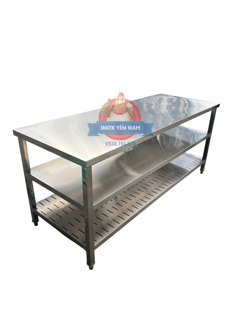  Bàn Inox 3 Tầng Tấm Dưới CNC 1268 