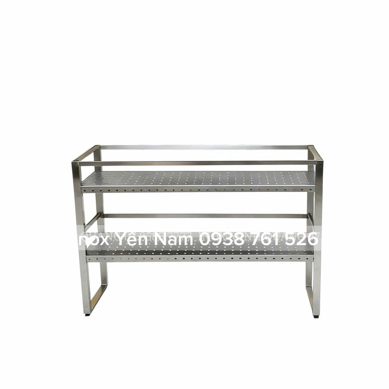  Kệ Inox 2 Tầng đột lỗ KL137 