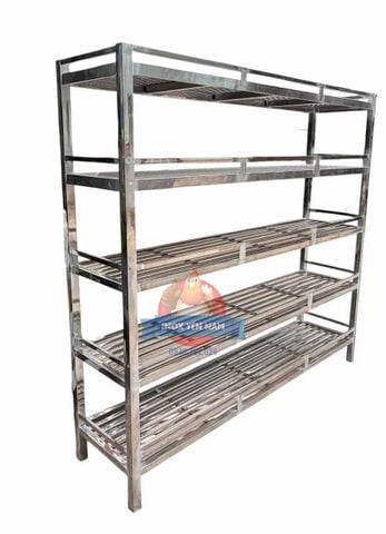  Kệ inox 5 tầng Phẳng Song Dài PSD12515 