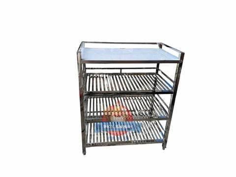  Kệ inox 4 tầng Phẳng song ngắn PSN125 
