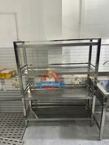  Kệ Inox 4 Tầng Đột Lỗ CNC1515 