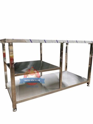  Bàn Inox 2 Tầng kệ giữa KG1268 