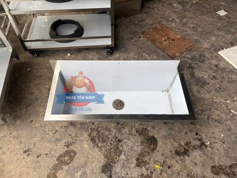  Máng Rửa Tay Inox 1M Vòi Âm Tường 
