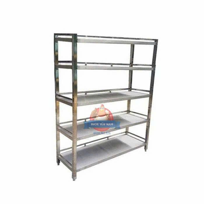  Kệ inox 5 tầng Phẳng P125 