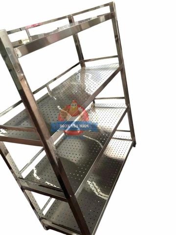  Kệ Inox 4 Tầng Lỗ Tròn LT155 