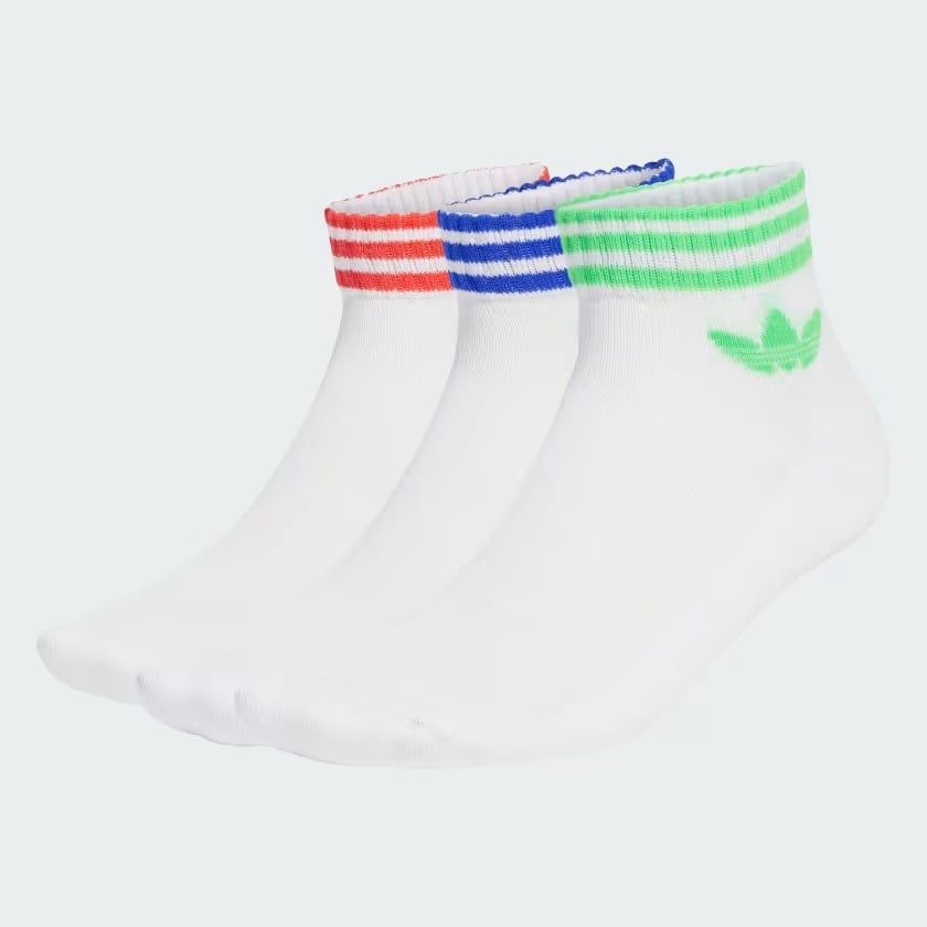 Tất cổ thấp adidas 3 sọc 3P Unisex - JV7439