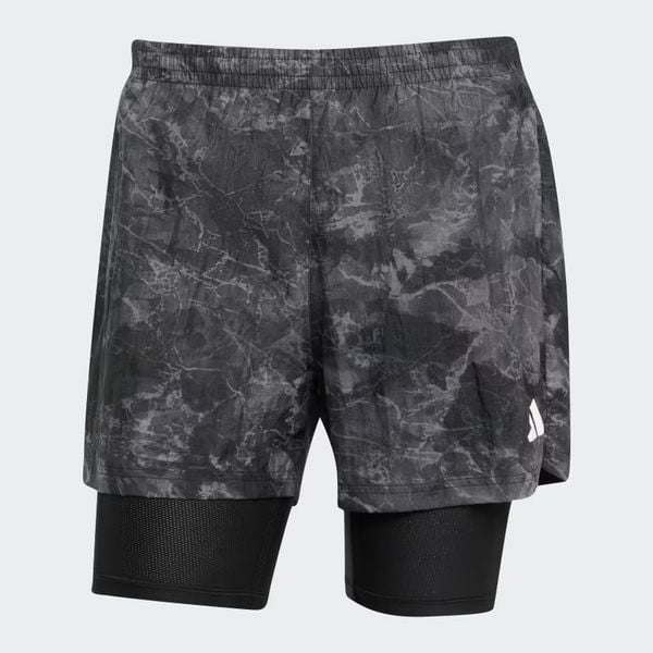Quần short chạy bộ adidas Own The Run Spray Dye 2 trong 1 Nam - JN9680