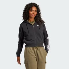 Áo hoodie adidas Essential 3 sọc khoá kéo Nữ - JE0052