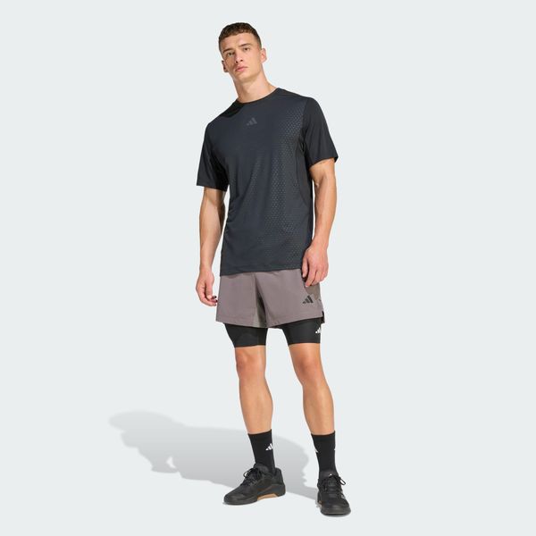 Quần short tập luyện adidas D4T Power 3 sọc Nam - KD0356