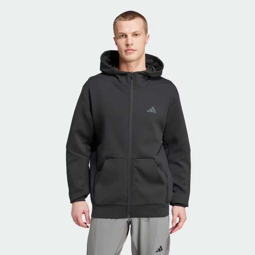 Áo hoodie tập luyện adidas Designed for Training khoá kéo Nam - IY1131