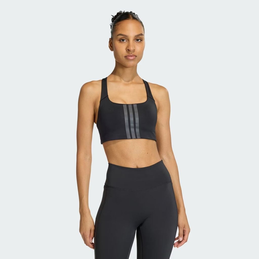 Áo bra tập luyện adidas Optime Medium Support 3 sọc Bra Nữ - JX5006