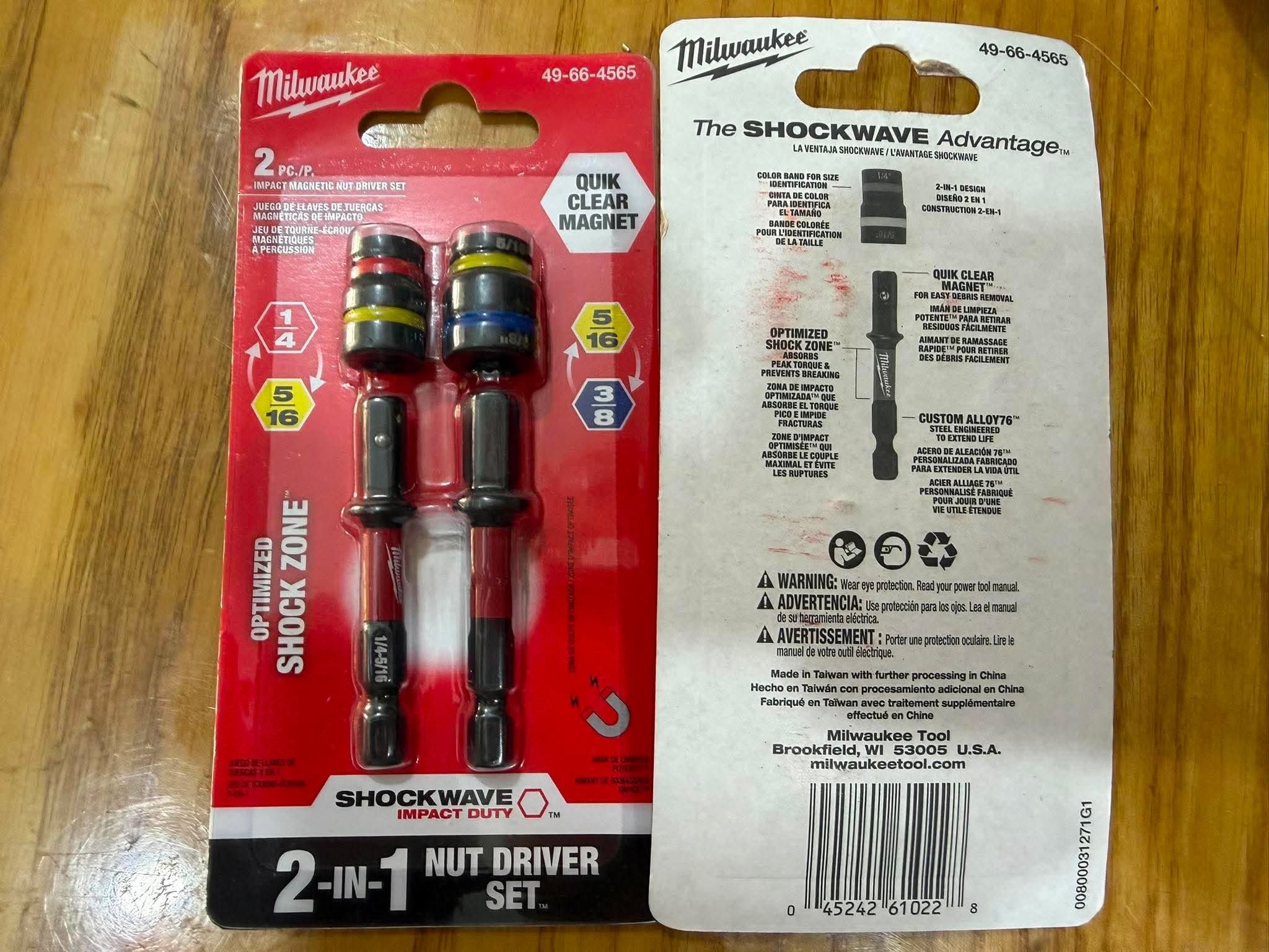 Bộ 2 đầu vặn bu lông kiêm ốc vít đa năng Milwaukee 49-66-4565