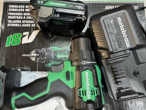 Combo Máy Khoan pin metabo DS18DEX ko than new